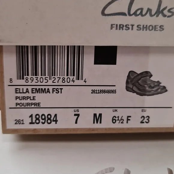 🎁 Clarks Infant Girls First Shoes Ella Emma