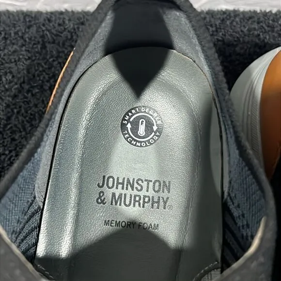 🔥🔥 Johnston &amp; Murphy Amherst Knit U-Throat Casual Sneaker Men Sz 10.5 - PERFEC