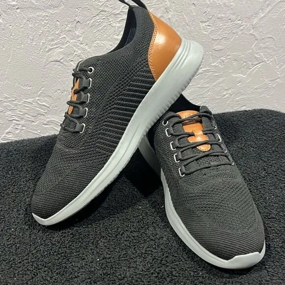 🔥🔥 Johnston &amp; Murphy Amherst Knit U-Throat Casual Sneaker Men Sz 10.5 - PERFEC