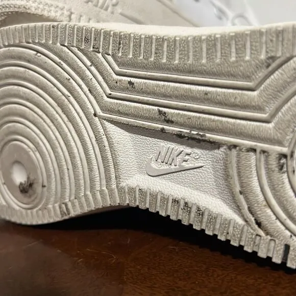🔥 NIKE SF AIR FORCE 1 MID Sneakers - Leather/Canvas White “RARE- Big Kids Sz 7Y