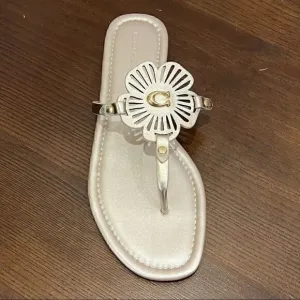 10 COACH JULIA SANDALS metallic gold or champagne Bnib