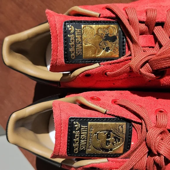 2022 Disney X Stan Smith Peter Pan Captain Hook Sneakers Shoes Red Suede 10