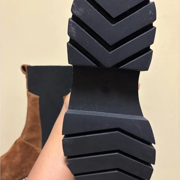 3.1 Phillip Lim Kate Lug Sole Suede Mid Calf Boot