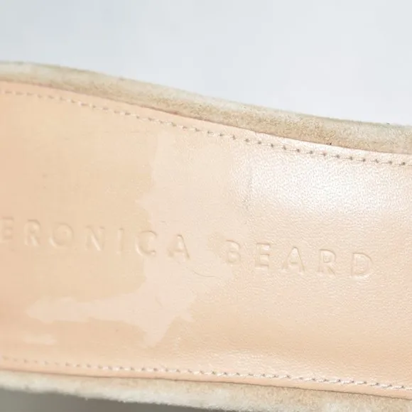 $330 VERONICA BEARD MELLI MULE SLIDE SUEDE SANDAL SAND NUDE 9 (DA7)