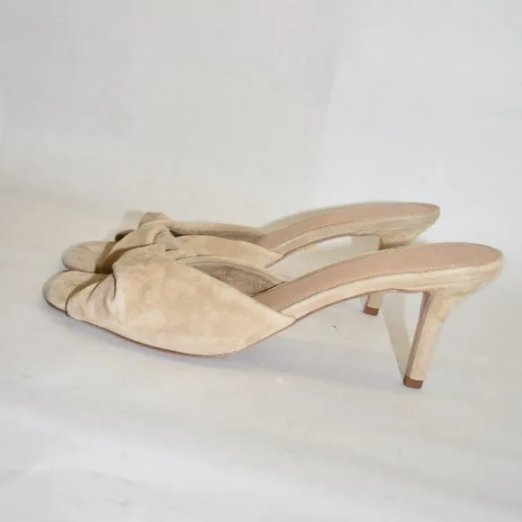 $330 VERONICA BEARD MELLI MULE SLIDE SUEDE SANDAL SAND NUDE 9 (DA7)