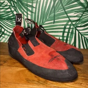 5.10 ASYM Moccasym Rock Climbing Shoes Red Suede Women’s 9.5