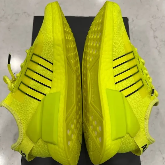 6Y Adidas Kids NMD Neon Yellow Sneakers