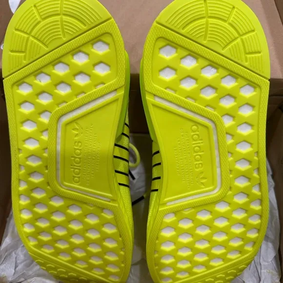 6Y Adidas Kids NMD Neon Yellow Sneakers