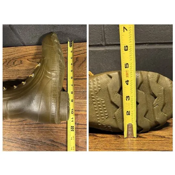 80s Vintage Lacrosse Green Rubber Duck Chore Rain Boots Men’s 8 Made In USA