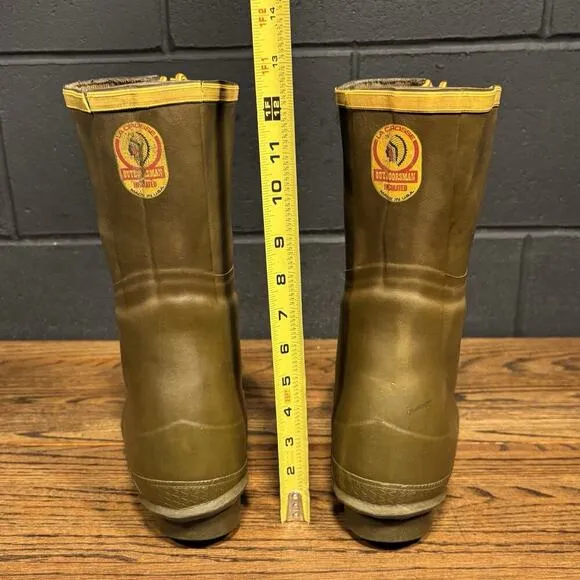 80s Vintage Lacrosse Green Rubber Duck Chore Rain Boots Men’s 8 Made In USA