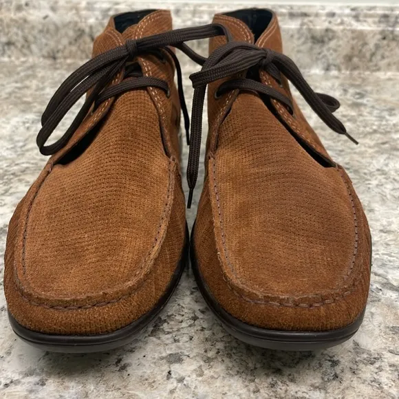 A. Testeroni Mens Suede Chunkha Boots Shoes Size 9