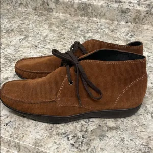 A. Testeroni Mens Suede Chunkha Boots Shoes Size 9