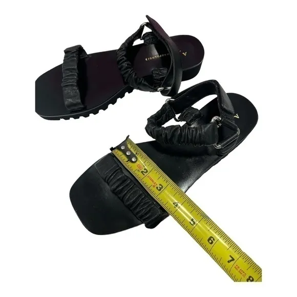 A/Antropologie Fiona Sport SandalsAnthropologie Black Leather size 38 US 7