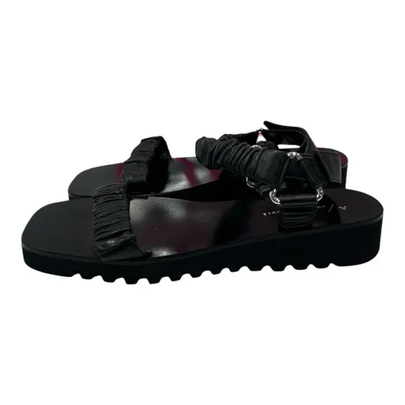 A/Antropologie Fiona Sport SandalsAnthropologie Black Leather size 38 US 7