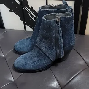 Acne Women's Pistol Blue Suede Ankle Boots