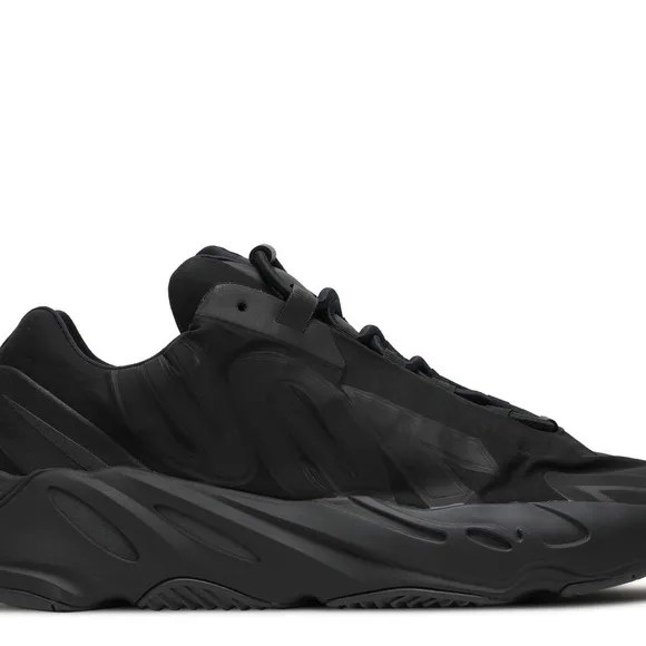 Adidas Black Streamlined Sneakers with Mesh and Synthetic Upper