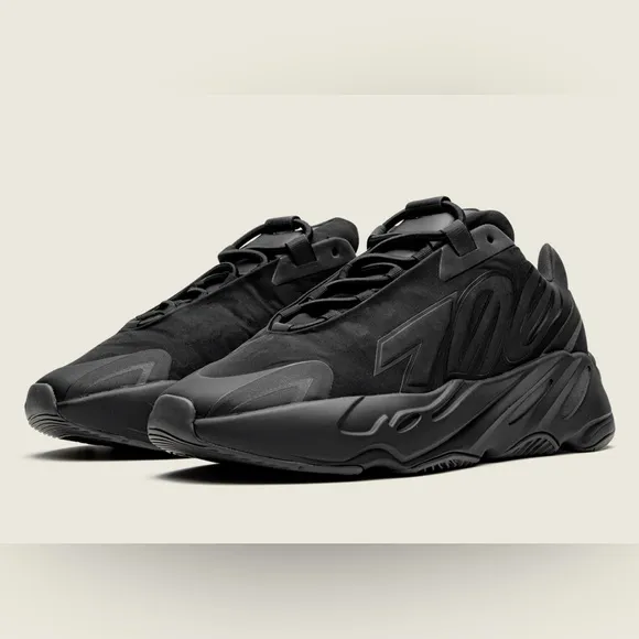 Adidas Black Streamlined Sneakers with Mesh and Synthetic Upper