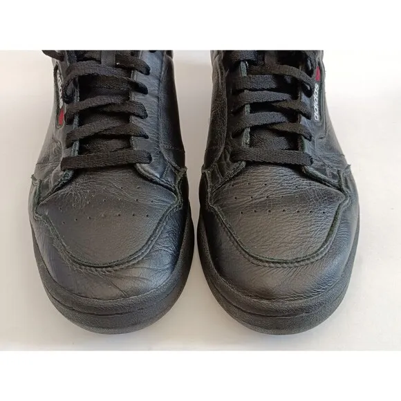 Adidas Continental 80 Shoes Men's Size 12 Black Leather Low Top