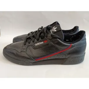 Adidas Continental 80 Shoes Men's Size 12 Black Leather Low Top