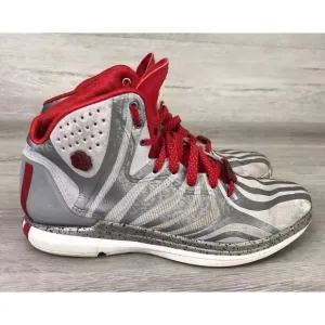 Adidas D Rose 4.5 G98339 Sneakers Men's US 9 Gray Zebra Lace-Up Basketball Shoes