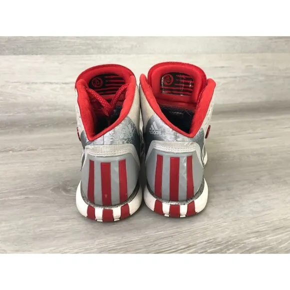 Adidas D Rose 4.5 G98339 Sneakers Men's US 9 Gray Zebra Lace-Up Basketball Shoes