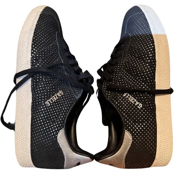 Adidas Gazelle Black Suede SilverDots trainers Women's Size 7.5