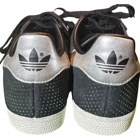 Adidas Gazelle Black Suede SilverDots trainers Women's Size 7.5