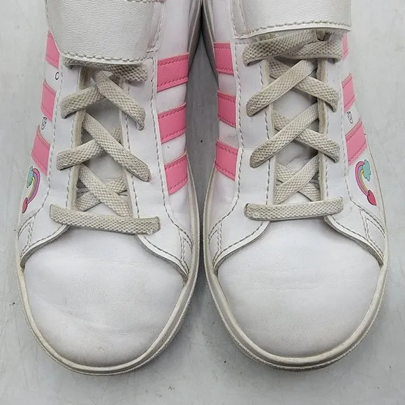 Adidas Grand Court Minnie Girls 2.5 White Pink Sneaker Shoe Casual School GY6629