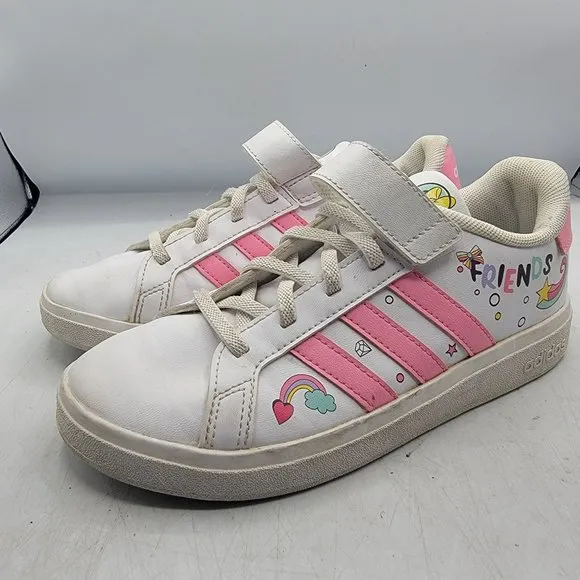 Adidas Grand Court Minnie Girls 2.5 White Pink Sneaker Shoe Casual School GY6629