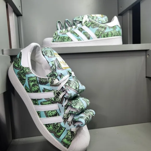 Adidas jeremy scott x super Star 'Money'  HP6596 Size 9.5 men- 10.5 Women's