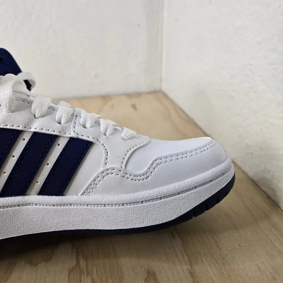 Adidas Kids HOOPS 3.0 MID Cloud White/Victory Blue  GZ9647 Basketball Shoes.