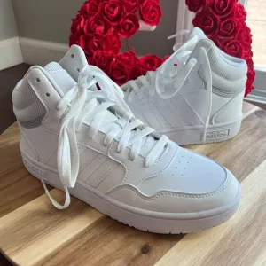 Adidas Kids Hoops Mid 3.0 Big Kid Boy's Shoes Sz 6 White Gray GW0401