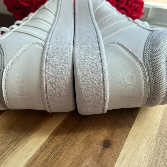 Adidas Kids Hoops Mid 3.0 Big Kid Boy's Shoes Sz 6 White Gray GW0401