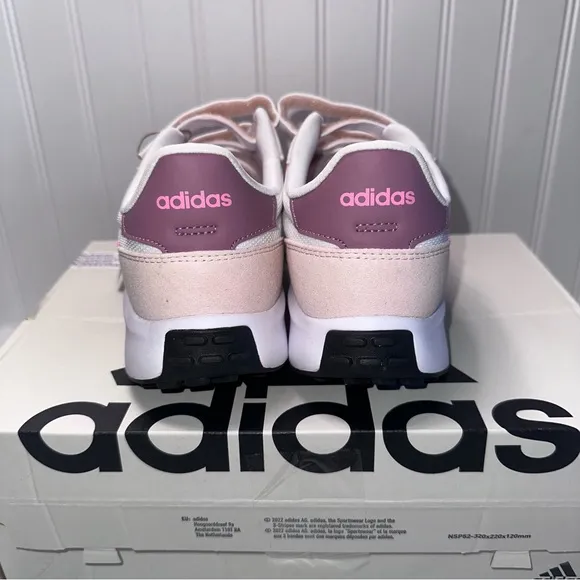 Adidas Kids Run 70s Shoes - Pink and White