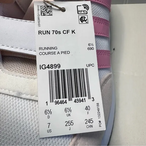 Adidas Kids Run 70s Shoes - Pink and White
