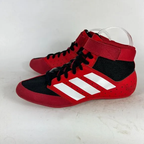 Adidas Mat Hog 2.0 Sneaker Men's 5.5 Red Leather Mesh Wrestling Shoes FZ5392