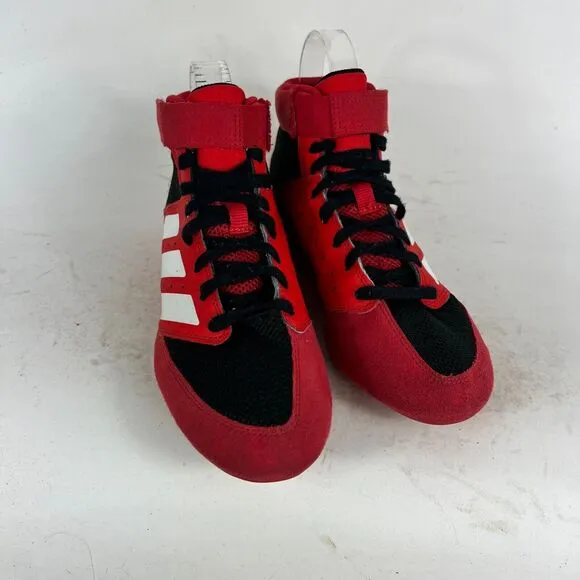 Adidas Mat Hog 2.0 Sneaker Men's 5.5 Red Leather Mesh Wrestling Shoes FZ5392