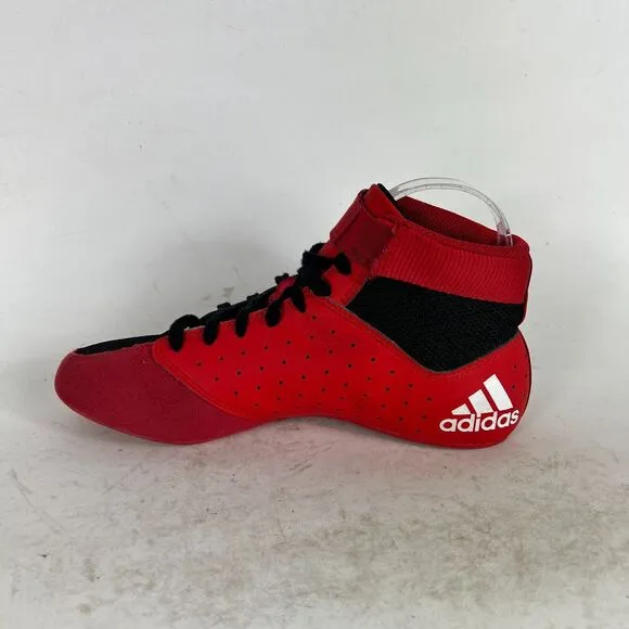 Adidas Mat Hog 2.0 Sneaker Men's 5.5 Red Leather Mesh Wrestling Shoes FZ5392