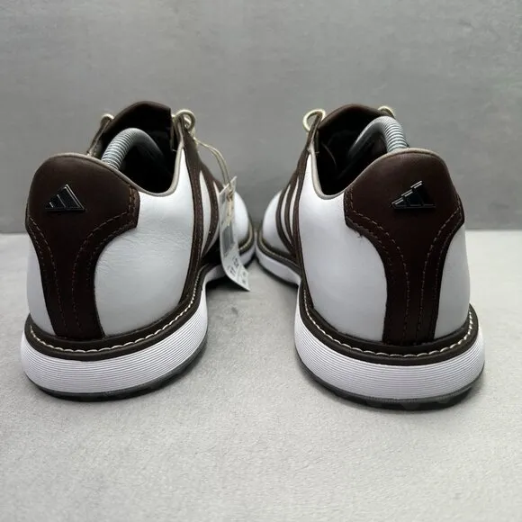 adidas MC-Z Traxion Mens Golf Shoes White Leather Spikeless Lace-Up NEW