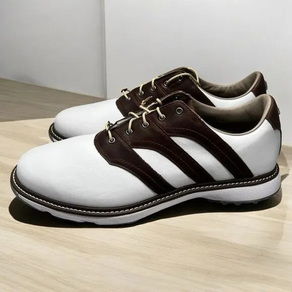 Adidas MC Z-Traxion White/Brown Golf Men's Shoes IG0910 Size 12 NEW
