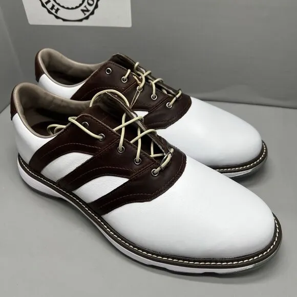 Adidas MC Z-Traxion White/Brown Golf Men's Shoes IG0910 Size 12 NEW