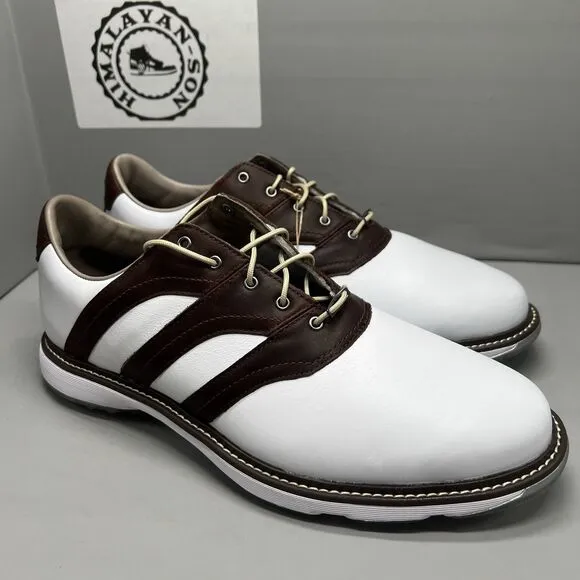 Adidas MC Z-Traxion White/Brown Golf Men's Shoes IG0910 Size 12 NEW