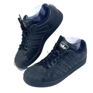 Adidas Men's 6 Shoes Originals SuperStars 2006 Blackout Leather Sneakers 698001