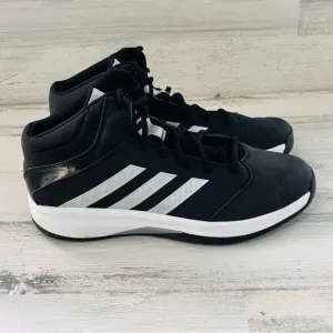 adidas Men’s Size 10 Isolation 2 Mid Lace Up Basketball Shoes In Black/Silver