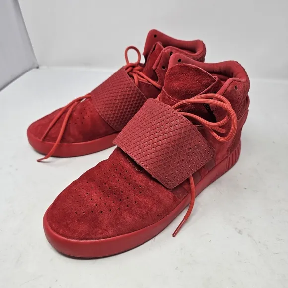 Adidas Men's Tubular‎ Invader S80477 Red Basketball Shoes Sneakers Size 7.