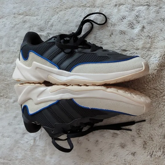 Adidas Neo 20-20 Fx Black Blue White FU6704 Mens Sneakers Running Shoes Size 9.5