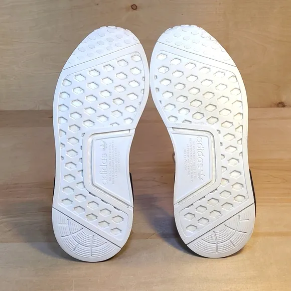 Adidas NMD R1 V2 Logo Print Cloud White Multicolored Athletic Sneakers