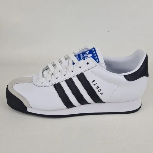 adidas Originals 675033 Samoa Leather Casual Sneakers Men White/Black SZ 8.5