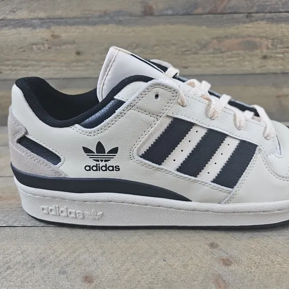 adidas Originals Forum Low CL Men's Casual Leather Shoes Sneakers Beige Black