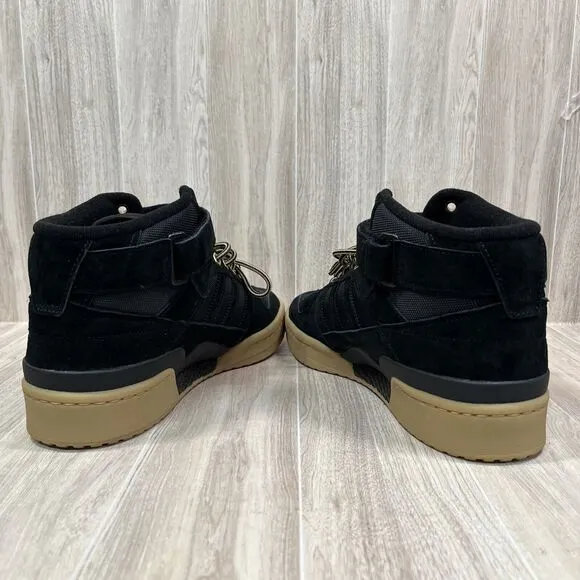 Adidas Originals Forum Mid Athletic Black Gum Suede Shoes GZ4620 Men's Size 9